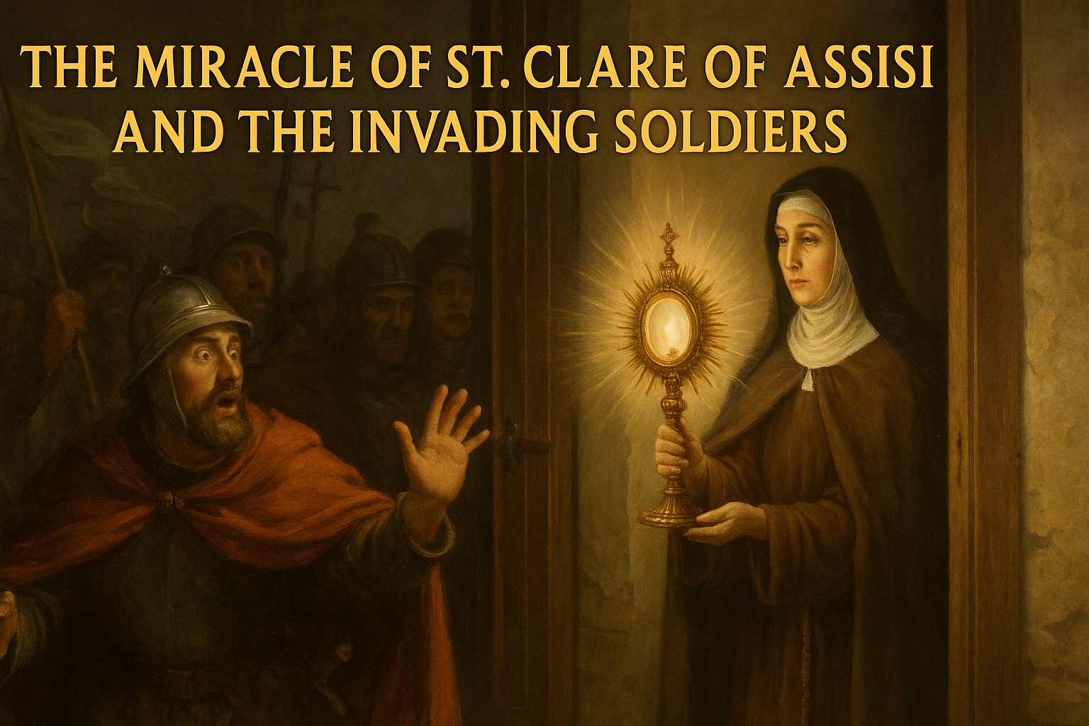 The Miracle of St. Clare of Assisi and the Invading Soldiers