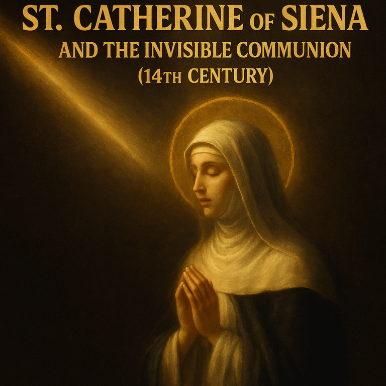 The Miracle of St. Catherine of Siena and the Invisible Communion (14th century)