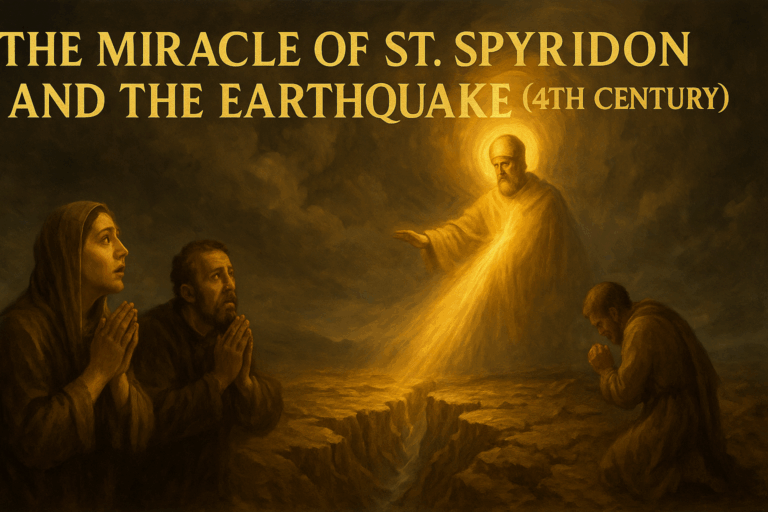 The Miracle of St. Spyridon and the Earthquake (4th century)